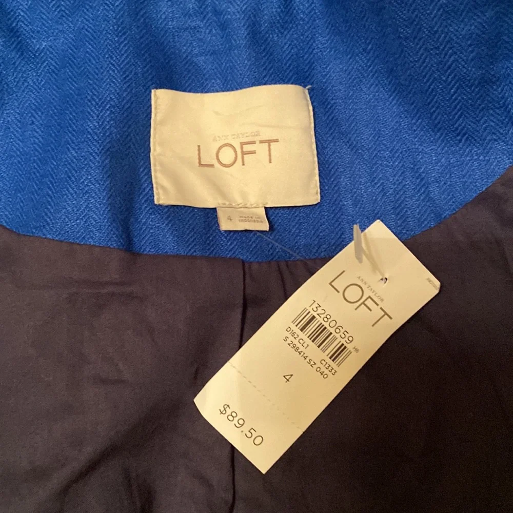 LOFT Linen Blue Blazer - Picture 5 of 5